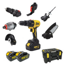 Kit 6 Em 1 Furadeira Parafusadeira Motoserra Multifuncional Bivolt