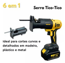 Kit 6 Em 1 Furadeira Parafusadeira Motoserra Multifuncional Bivolt