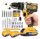 Parafusadeira e Furadeira Sem Fio Com Maleta e 2 Baterias