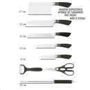 Jogo de Facas Gourmet 9 Peças Inox + Amolador (PROMOÇÃO)